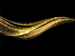 abstract shiny color gold wave 300x300